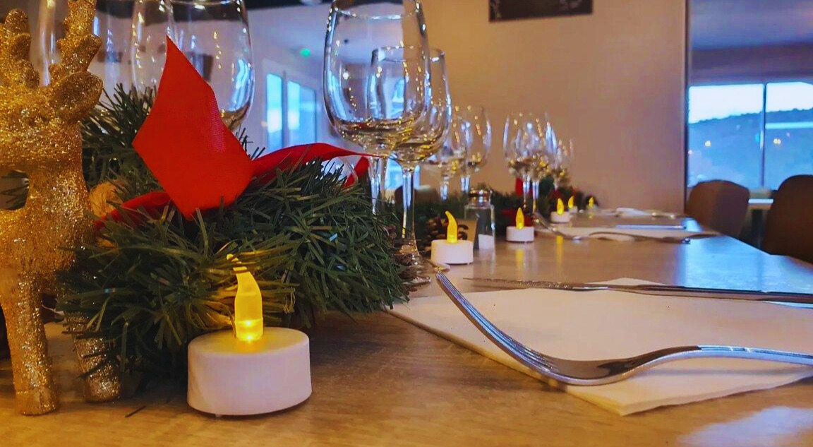 Table de Noël au Restaurant "Les Châtaigniers"
